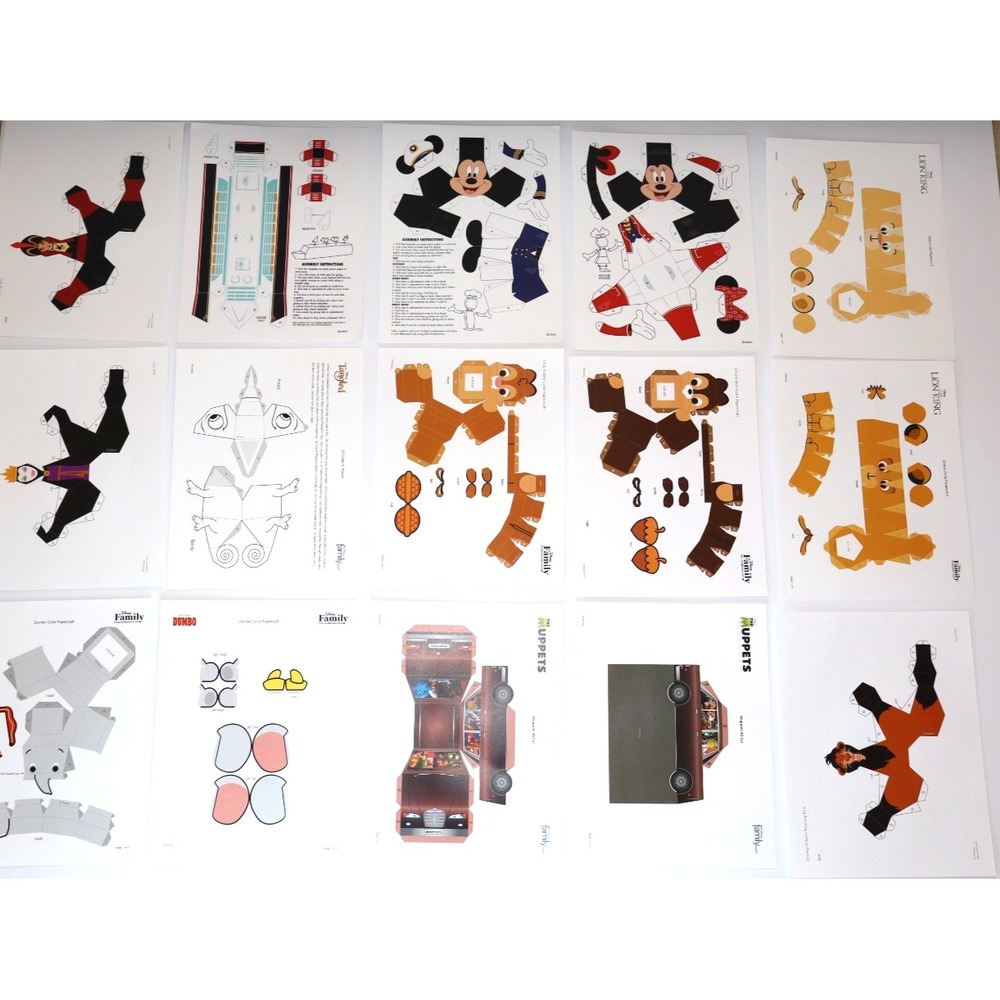Disney Cruise Line 19 Paper Craft Activities Lot Uncut Unused